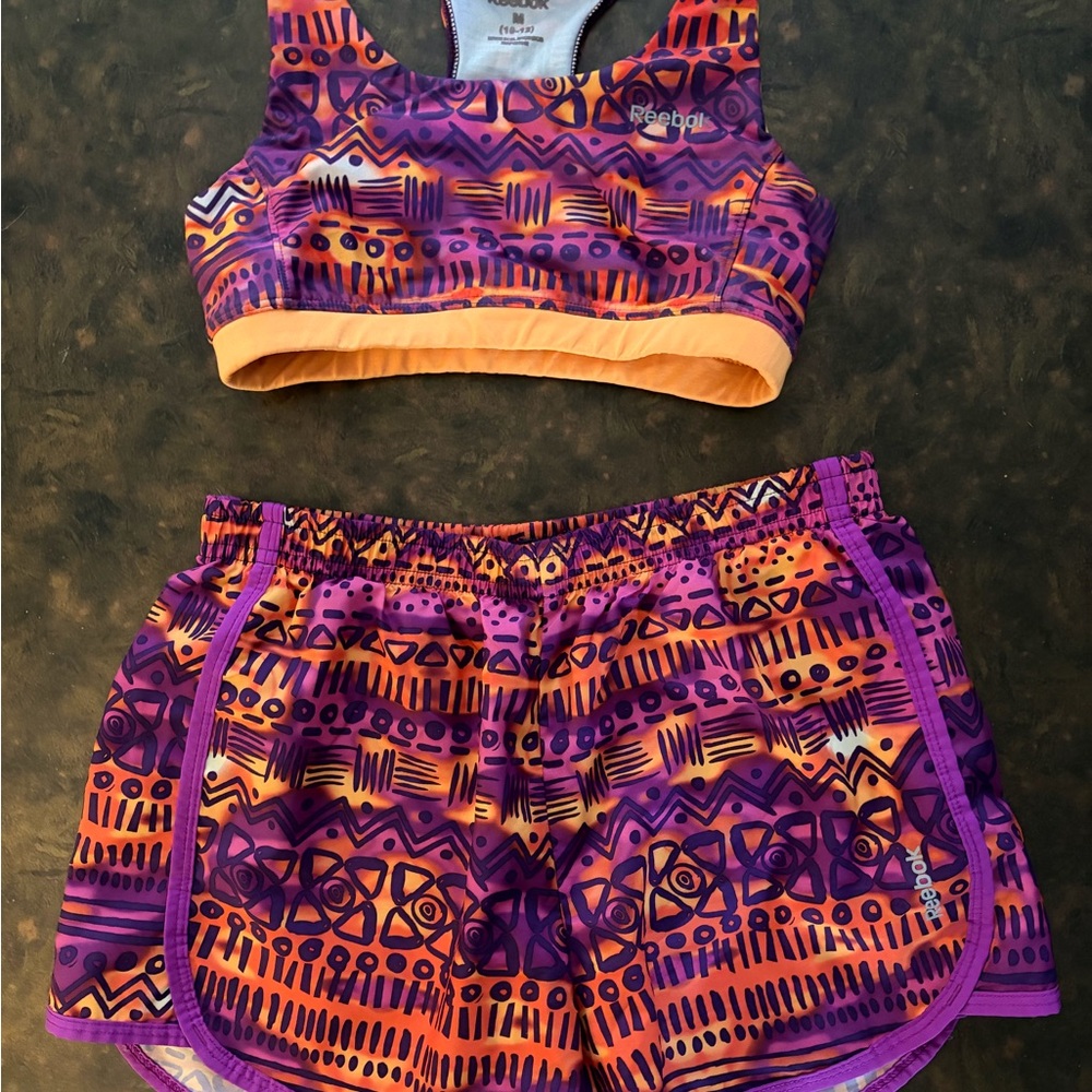 Reebok Kids Matching Set - Purple and Orange